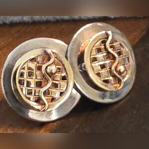 SOLID 14K AND STERLING SILVER 925 EARRINGS